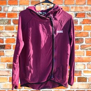 PINK side zip-up purple hoodie size XS